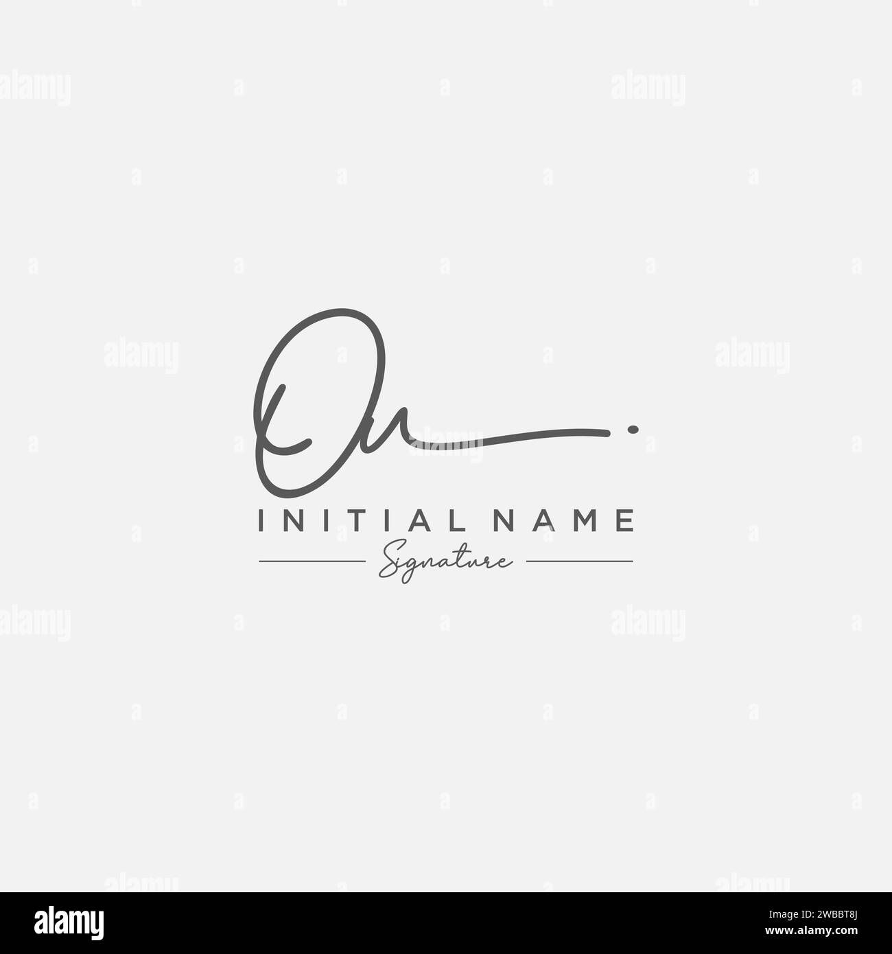OU Signature-Logo-Vorlage Vektor. Stock Vektor