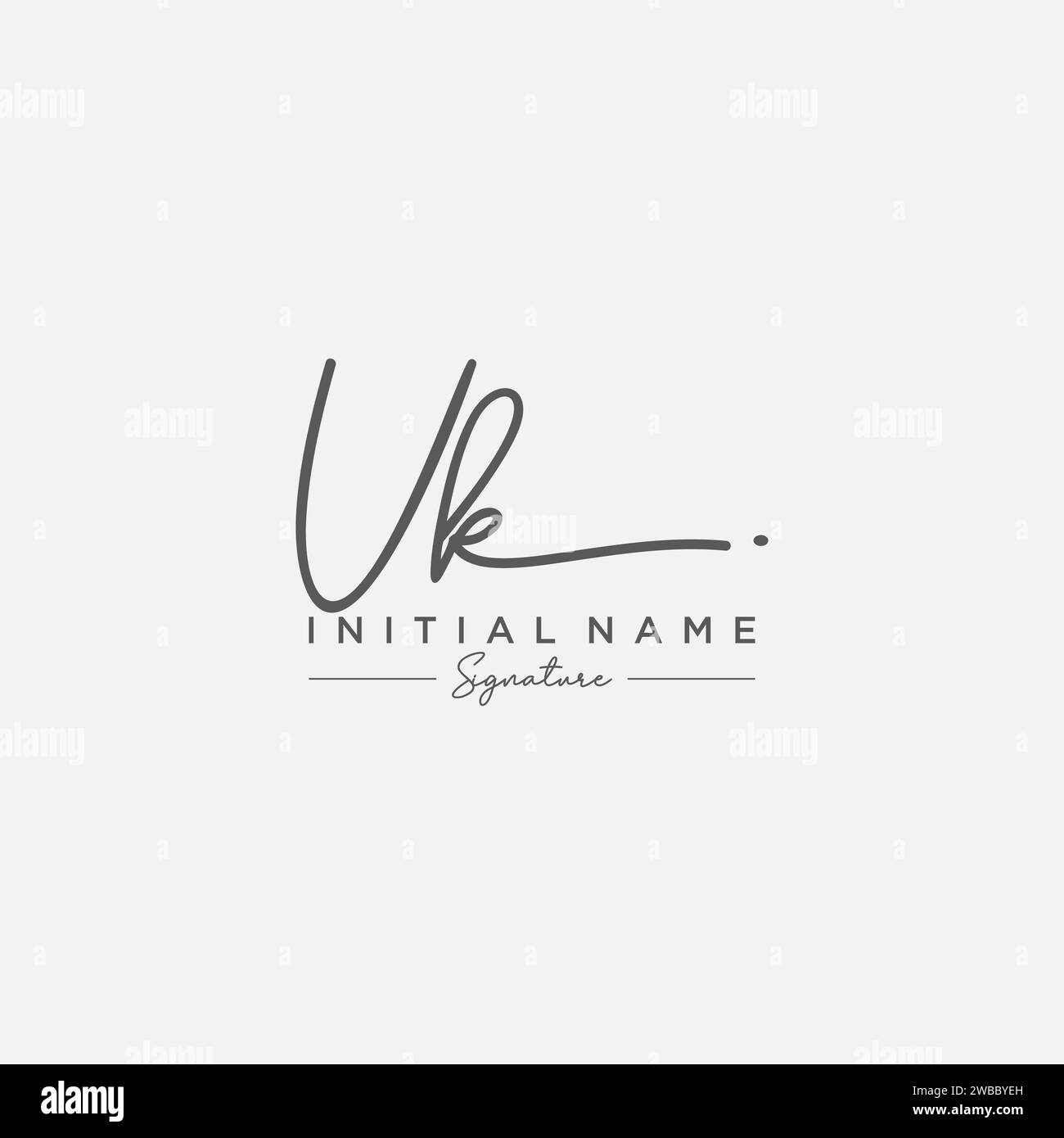 Vektor für die Signature-Logo-Vorlage für Großbritannien. Stock Vektor