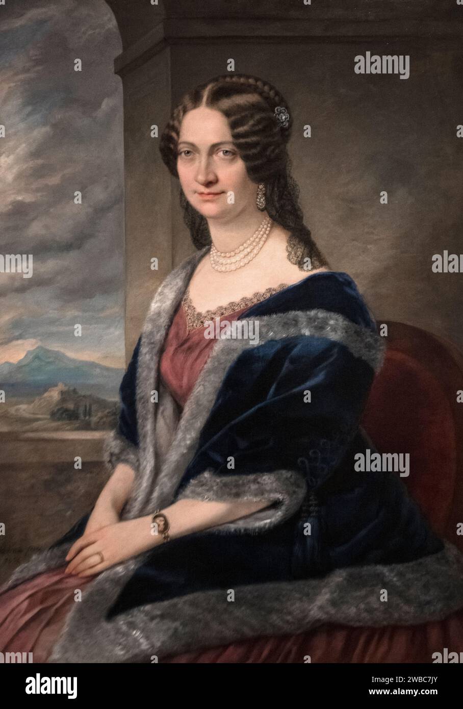 Sandor Kozina: „Porträt einer Frau“ (1853) Stockfoto