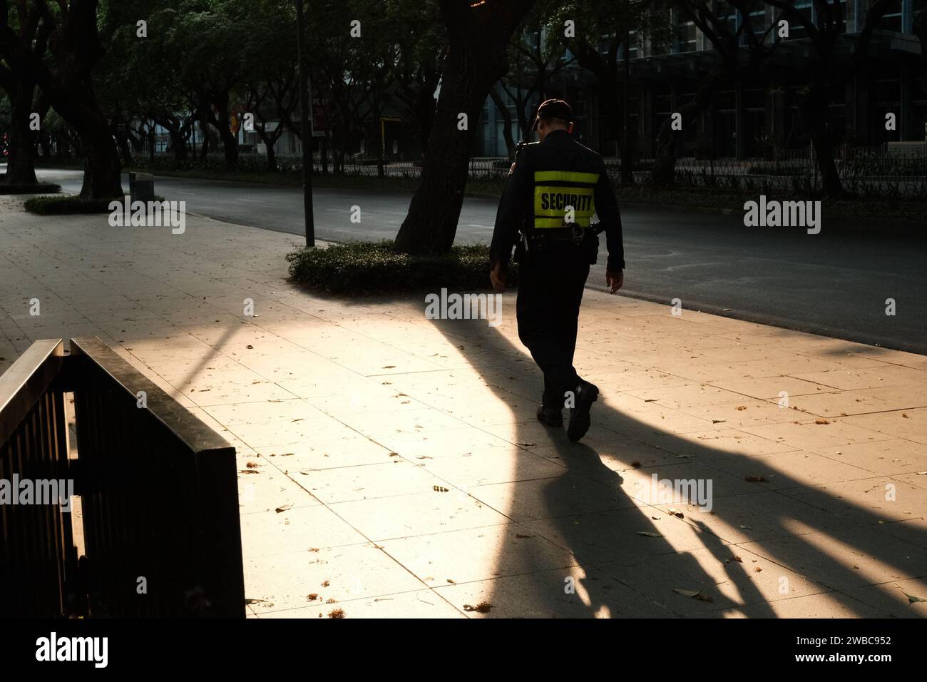 Parken Sie Sicherheitsrunden Stockfoto