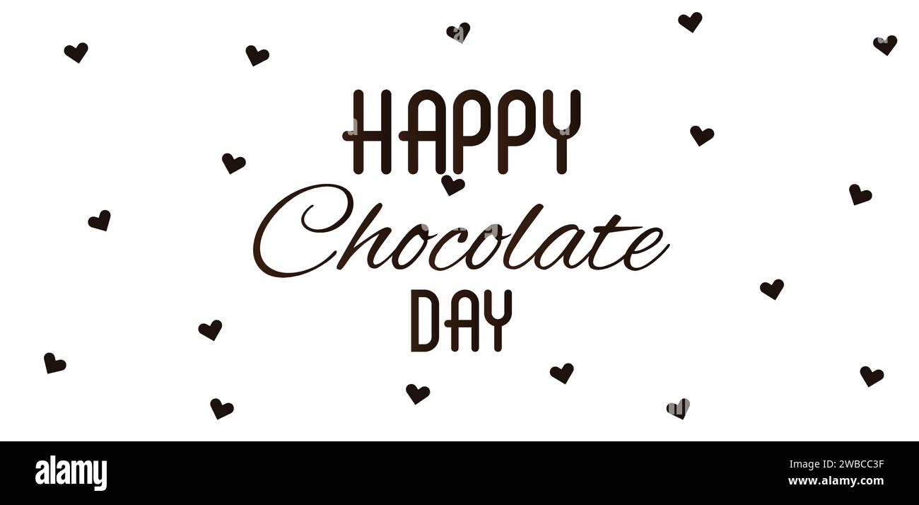 Happy Chocolate Day – Fantastisches Textdesign Stock Vektor