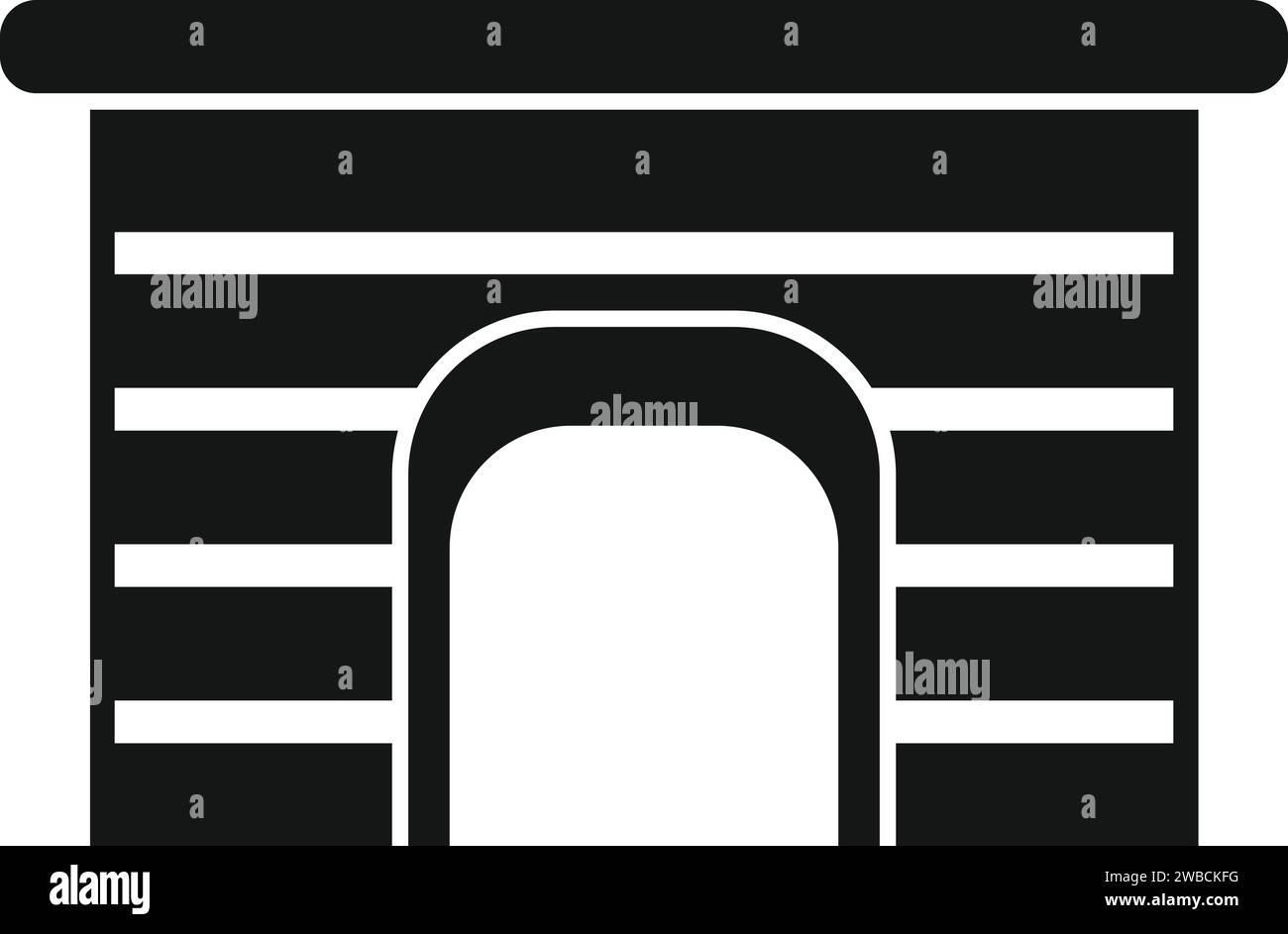 Tier Hundehaus Symbol einfacher Vektor. Freund domestiziert. Bedeckende Kreatur Stock Vektor