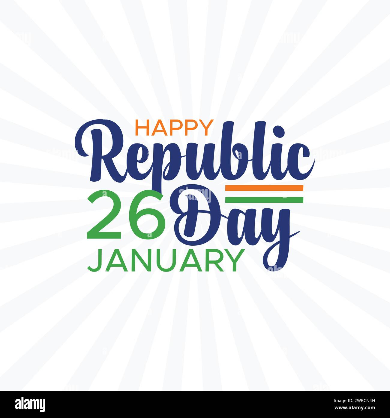 Happy Indian Republic Day am 26. Januar. Republikanische Tagesbanner, Vorlage, Poster, Grußkarte Vektor Illustration auf Retro Hintergrund. Stock Vektor
