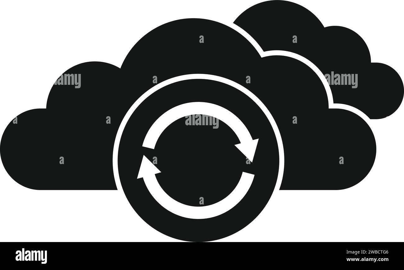 Einfache Vektorgrafik für das Wiederherstellen von Daten-Cloud-Symbol. Arbeitsidee Internet. Inhaltsfilter Stock Vektor
