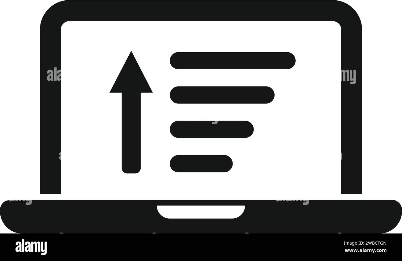 Notebook-Inhaltsfilter-Symbol einfacher Vektor. Kreativer Input. Intelligentes Netzwerk Stock Vektor