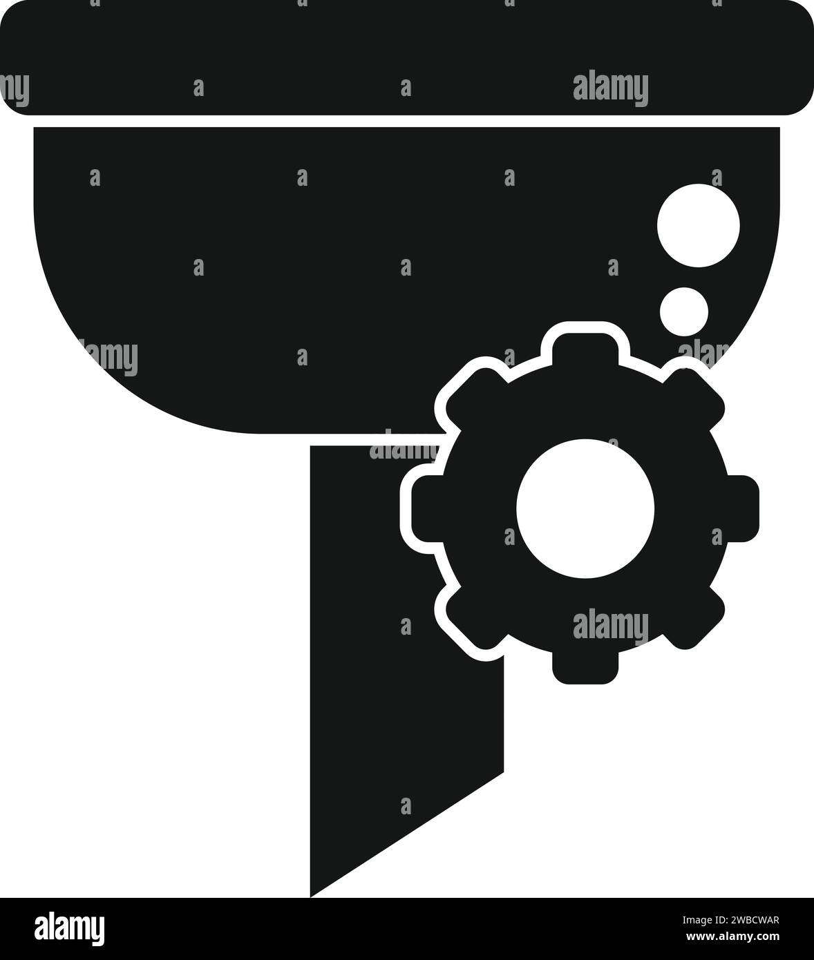 Getriebefilter-Look-Symbol einfacher Vektor. Web-App-Daten. Digitales Zuhause Stock Vektor