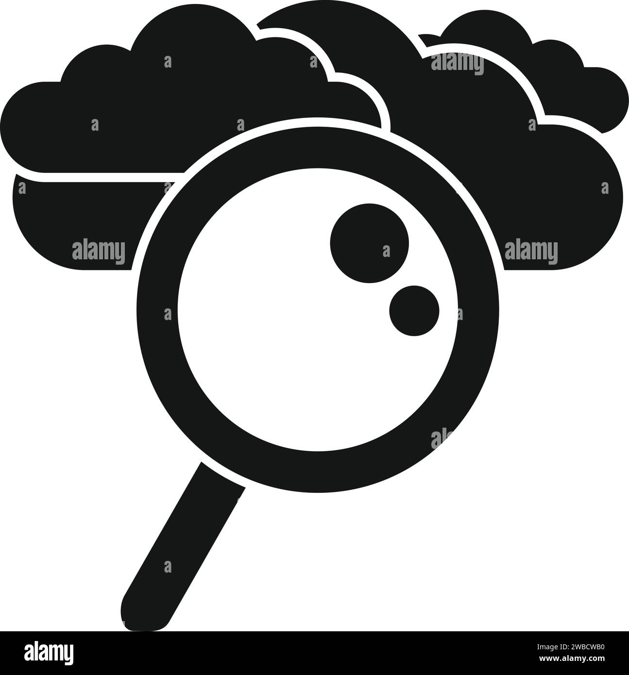 Symbol für Wolkensuchfilter einfacher Vektor. Lesezeichen online setzen. Laden Sie den Anhang herunter Stock Vektor