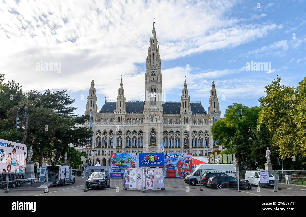WIEN, ÖSTERREICH. Das Wiener Rathaus - Rathaus in Wien. Stockfoto