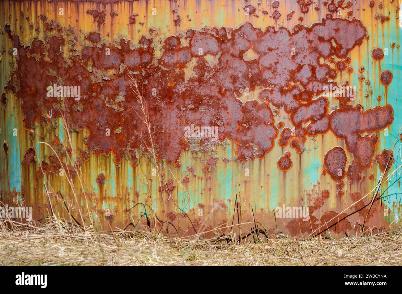 Verrostete Silos in Sugar Grove, Pennsylvania, USA Stockfoto