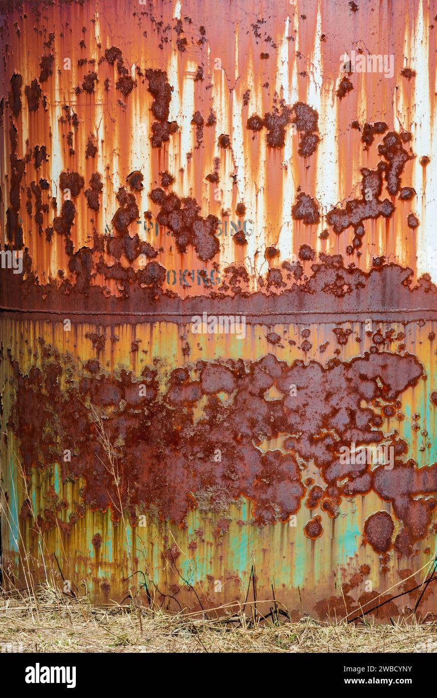 Verrostete Silos in Sugar Grove, Pennsylvania, USA Stockfoto