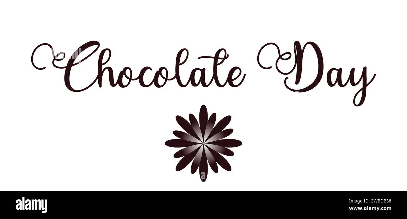 Happy Chocolate Day – Fantastisches Textdesign Stock Vektor