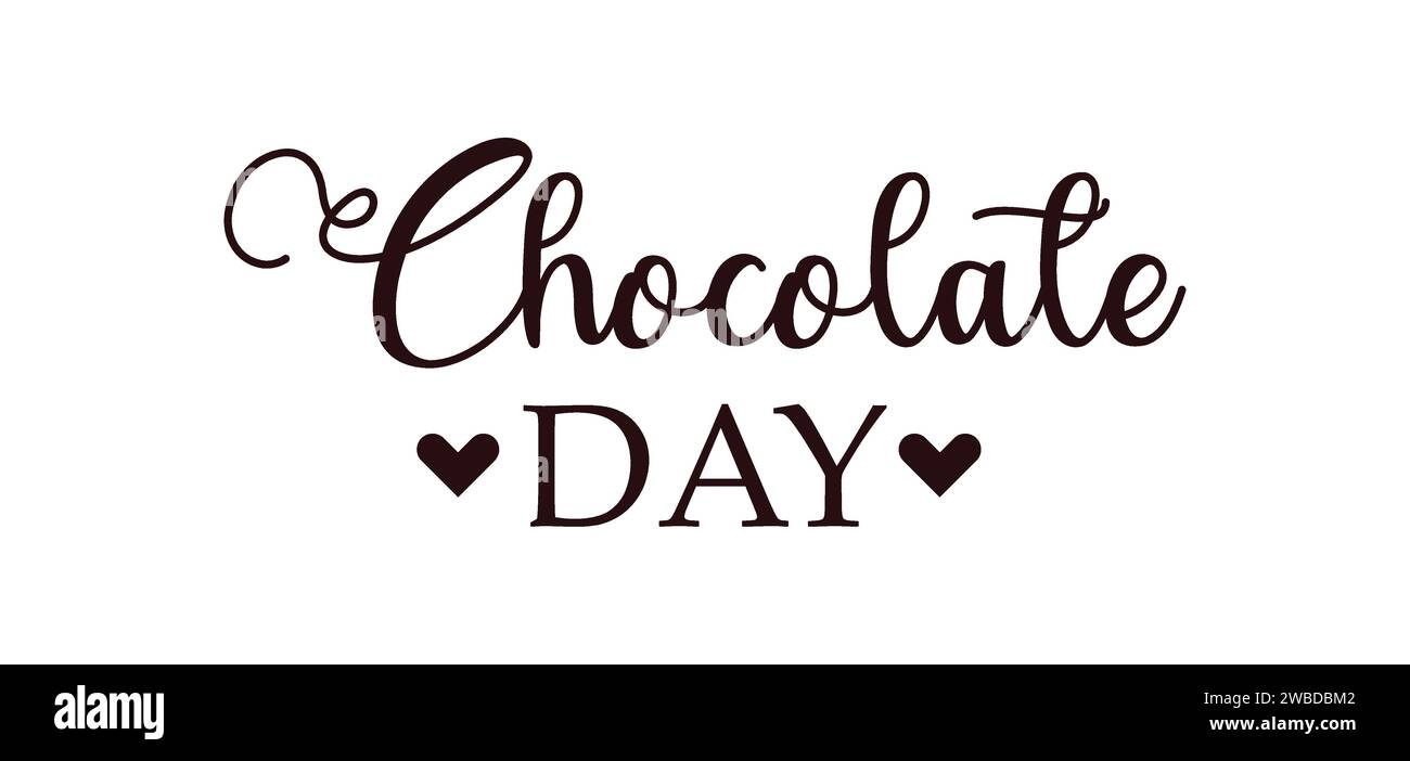 Happy Chocolate Day – Fantastisches Textdesign Stock Vektor