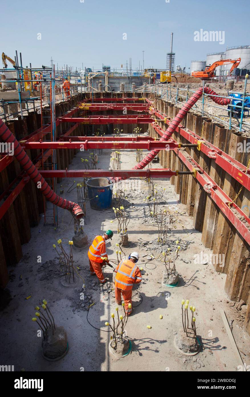 UK Construction Industry at Work, Humberside, Nordengland, Vereinigtes Königreich Stockfoto