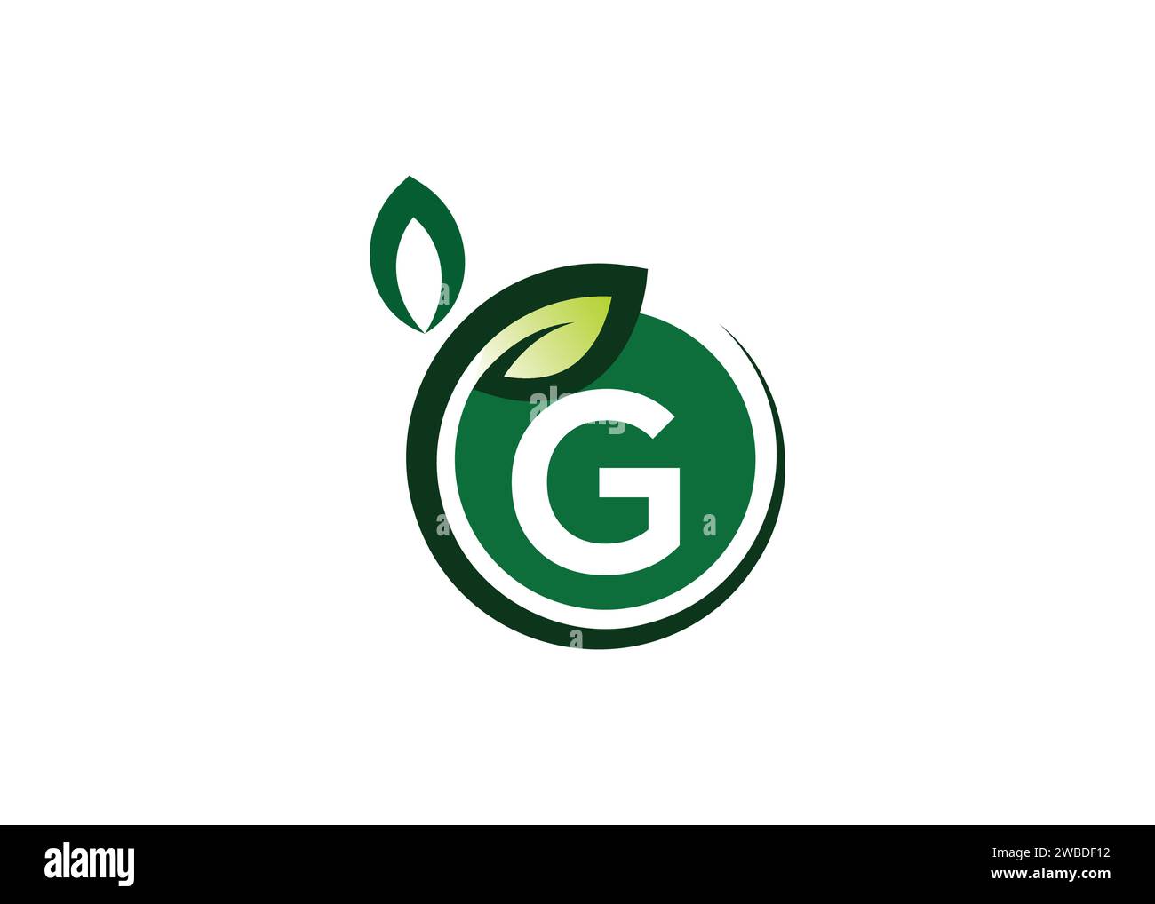 Letter G Green Leaf Logo Design Vektorvorlage. Letter G Nature Growth Leaf Vector Logo Stock Vektor