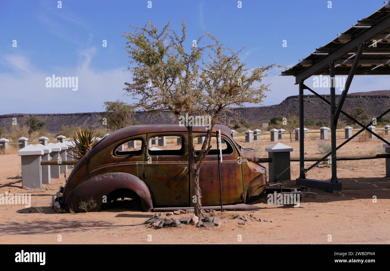 Patina, Rost, Solitär, Namibia Stockfoto