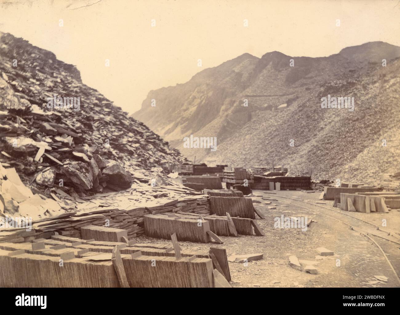 Penrhyn Schieferbruch 1890 Stockfoto