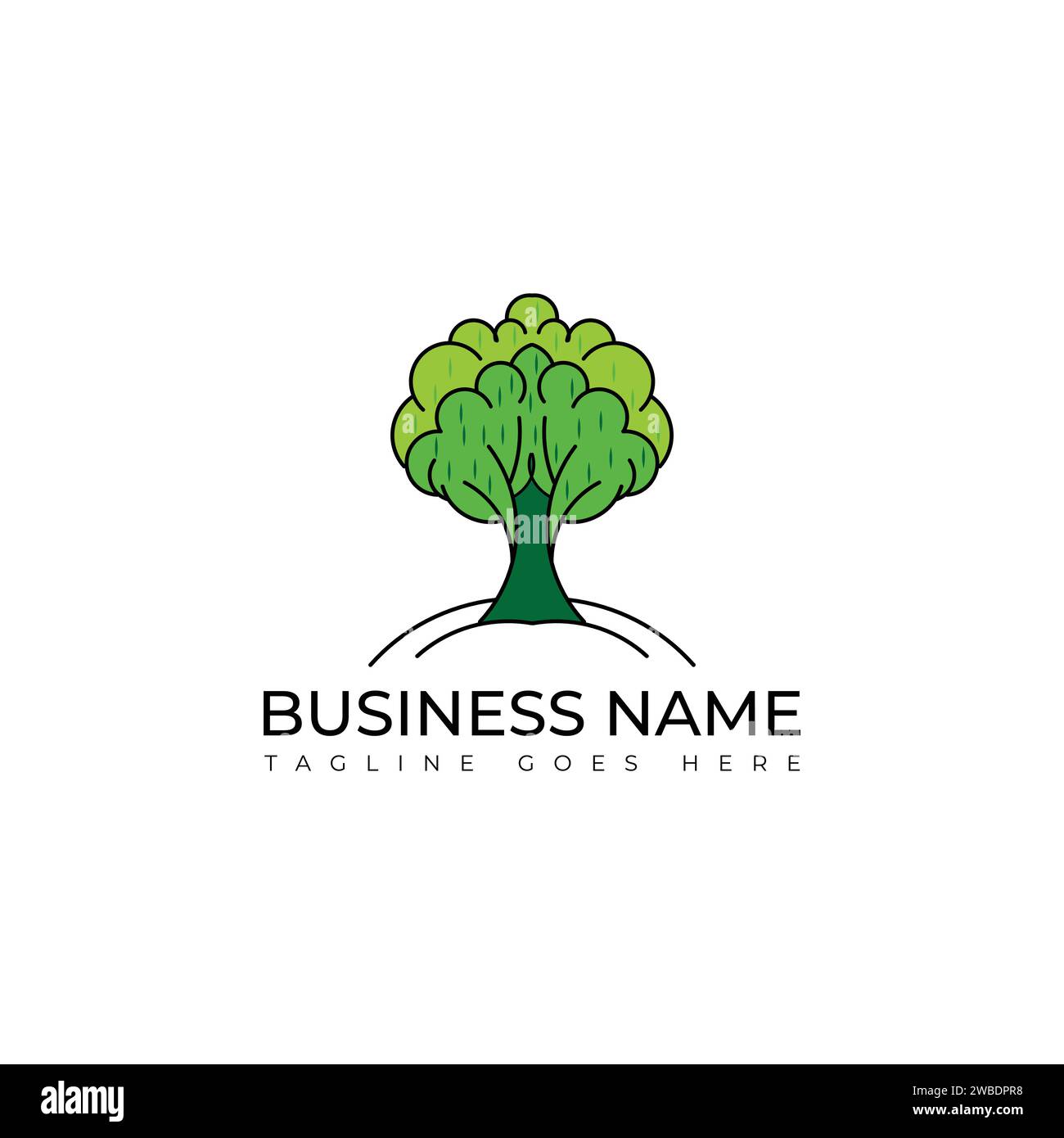 Vektorbild des Logos „Tree of Life“. Baumlogo, Lebensbaum-Symbol auf weißem Hintergrund. Vektorabbildung Stock Vektor