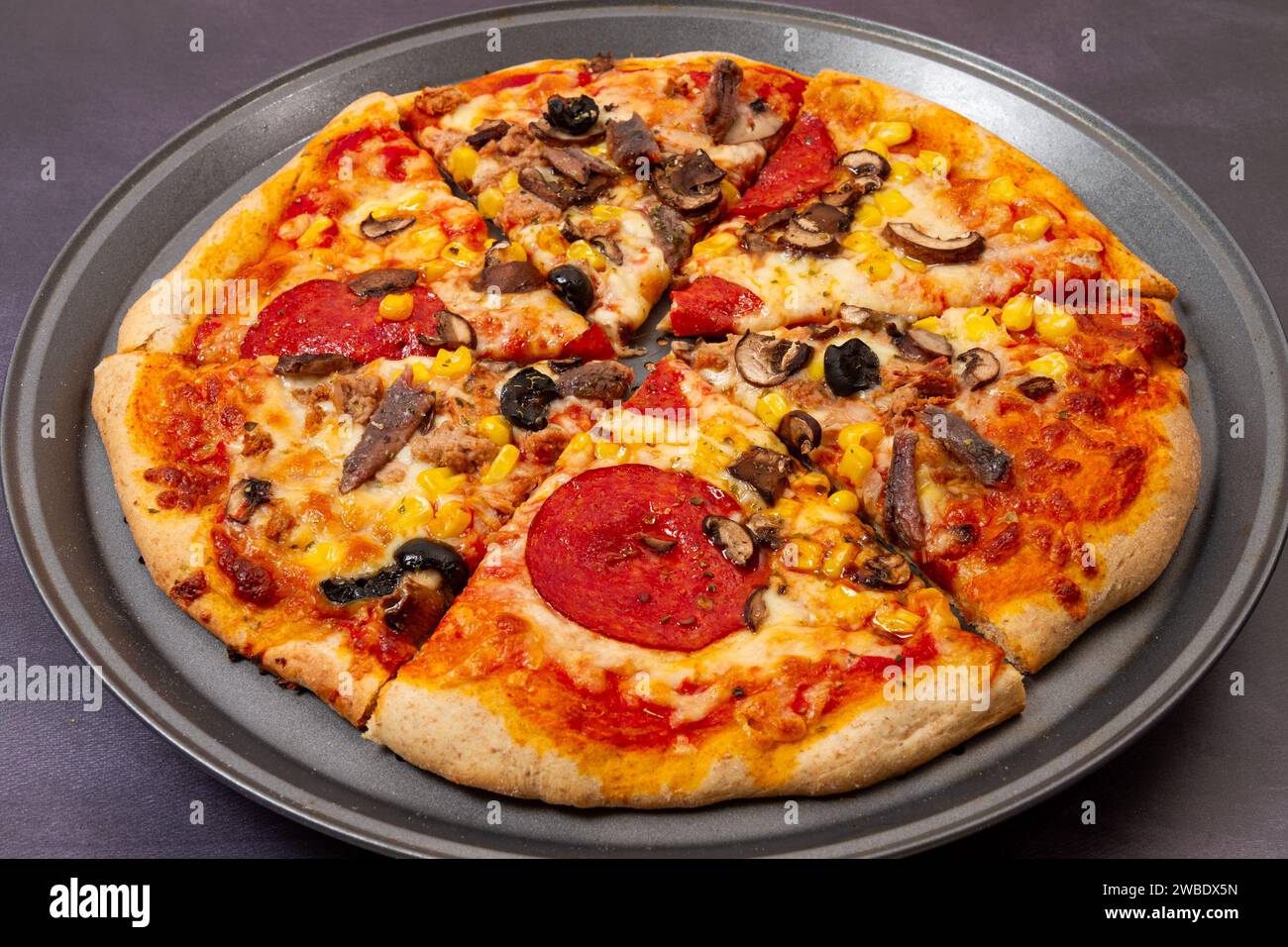 Pizzastücke Stockfoto