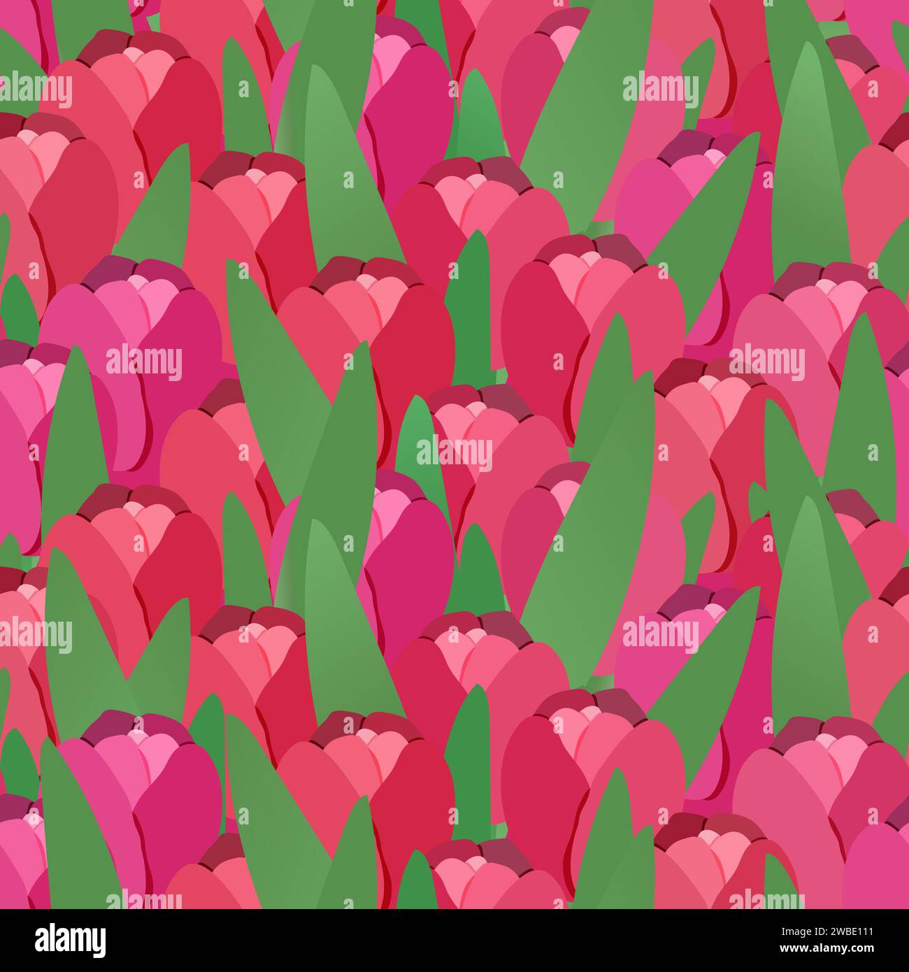 Nahtloses Muster mit Tulpenvektorillustration Stock Vektor