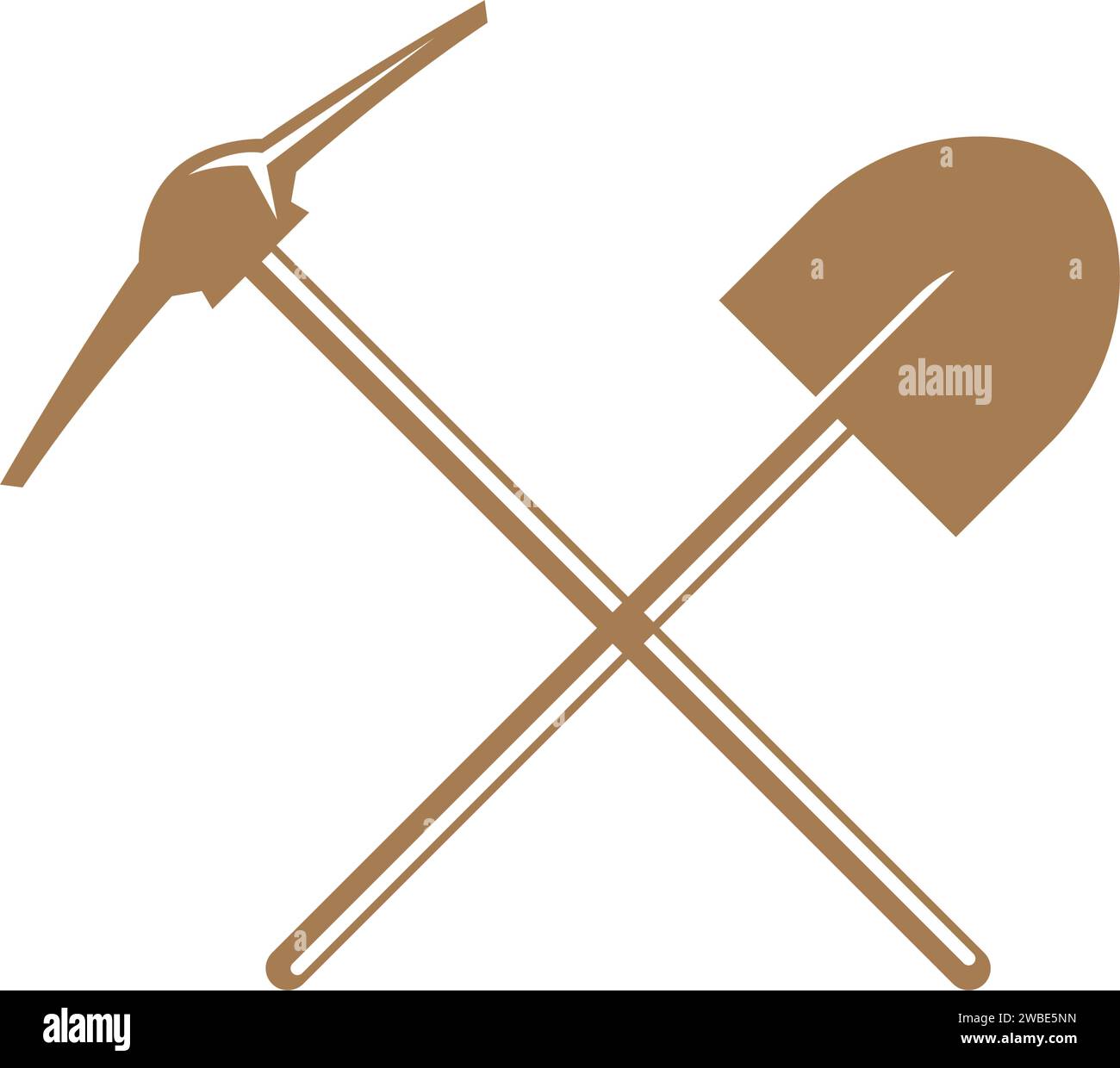 Logo-Illustration mit Schaufelsymbol Stock Vektor