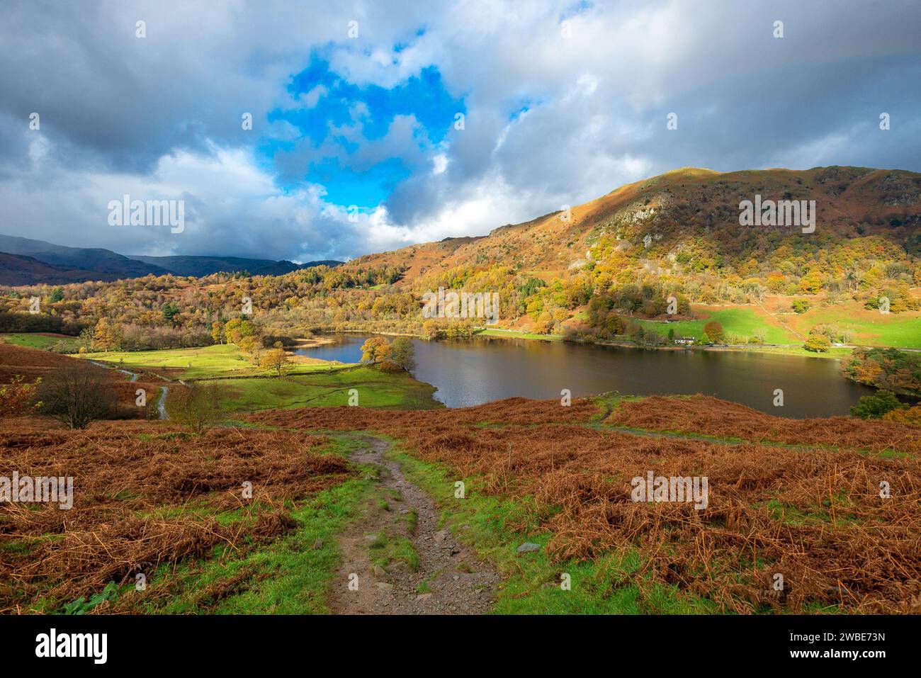 Rydal Water, Rydal, Ambleside, Cumbria, Großbritannien. Stockfoto