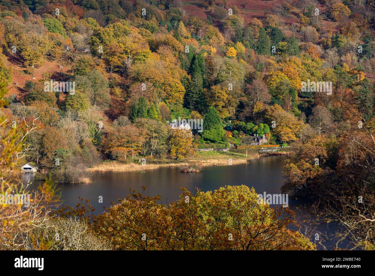 Rydal Water, Rydal, Ambleside, Cumbria, Großbritannien. Stockfoto