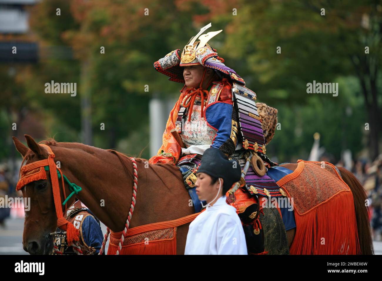 Kyoto, Japan - 22. Oktober 2007: General Commander Kusunoki Masashige, das ideal der Samurai-Loyalität. Er kämpfte für den exilierten Kaiser Go-Daigo und man Stockfoto