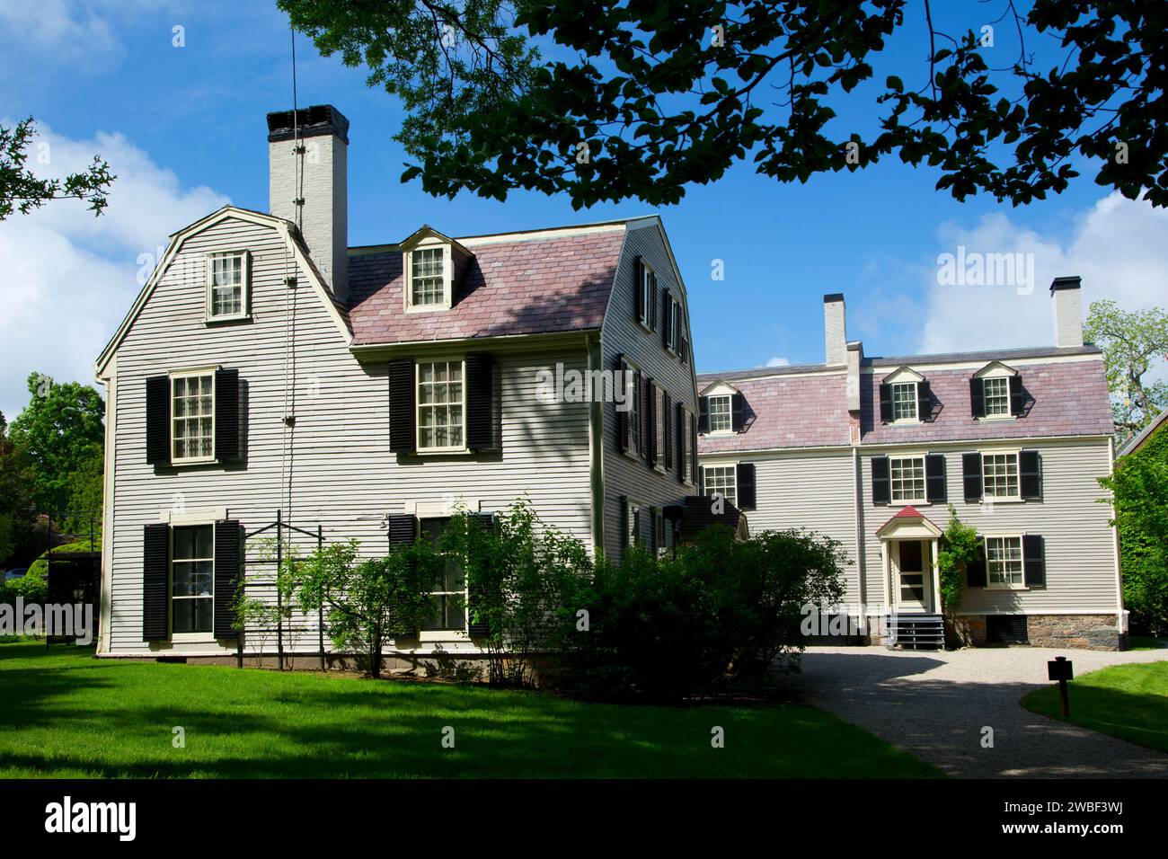 Altes Haus am Peacefield, Adams National Historical Park, Quincy, Massachusetts Stockfoto