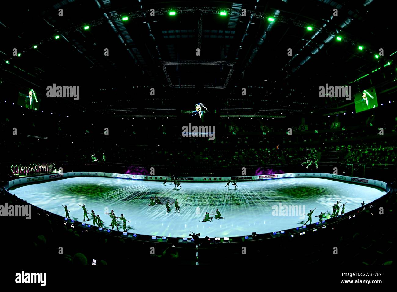 Eröffnungszeremonie bei der ISU Eiskunstlauf-Europameisterschaft 2024 in der Algiris Arena am 10. Januar 2024 in Kaunas, Litauen. Quelle: Raniero Corbelletti/AFLO/Alamy Live News Stockfoto