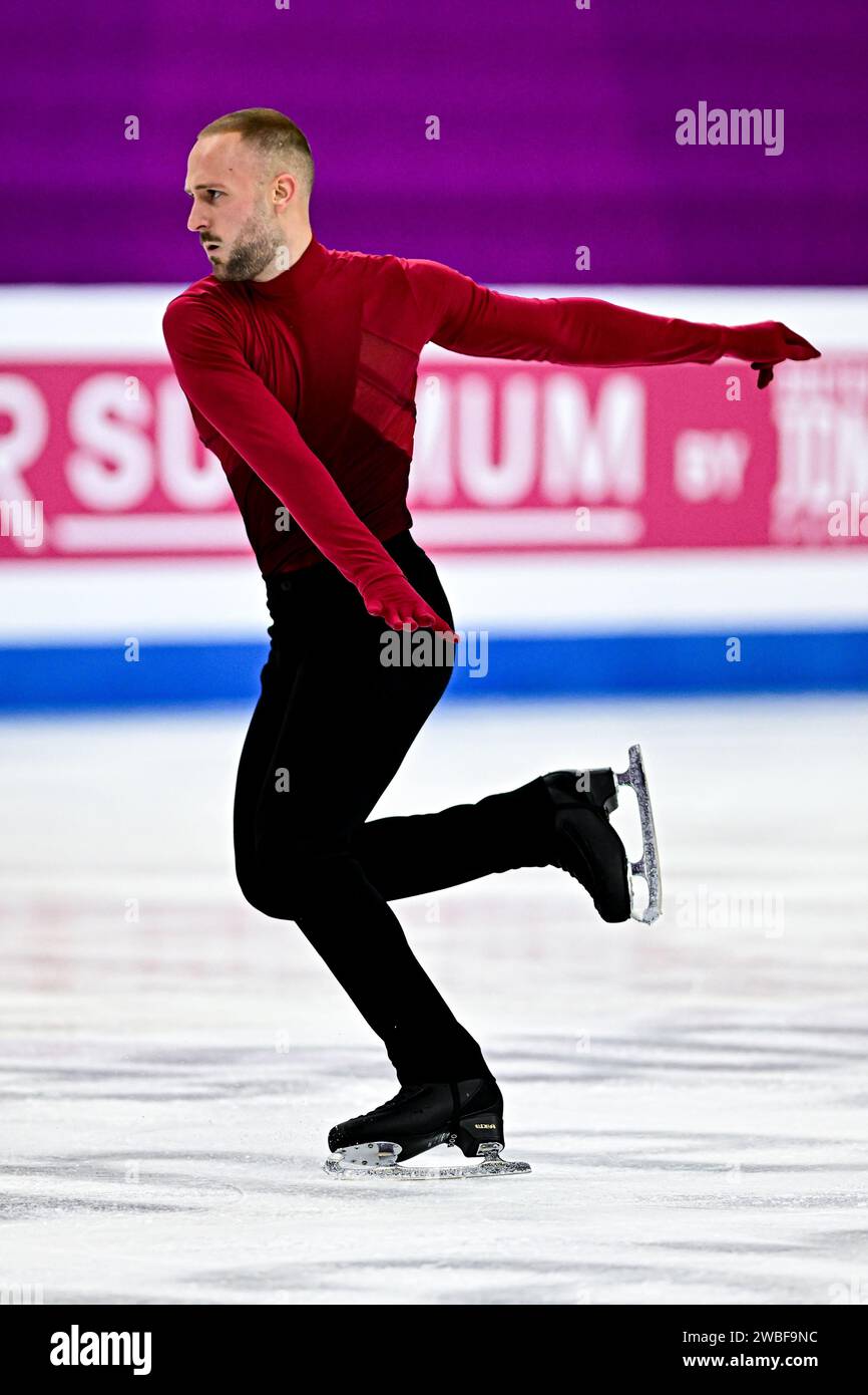 Davide LEWTON BRAIN (MON), während des Men Short Program, bei der ISU