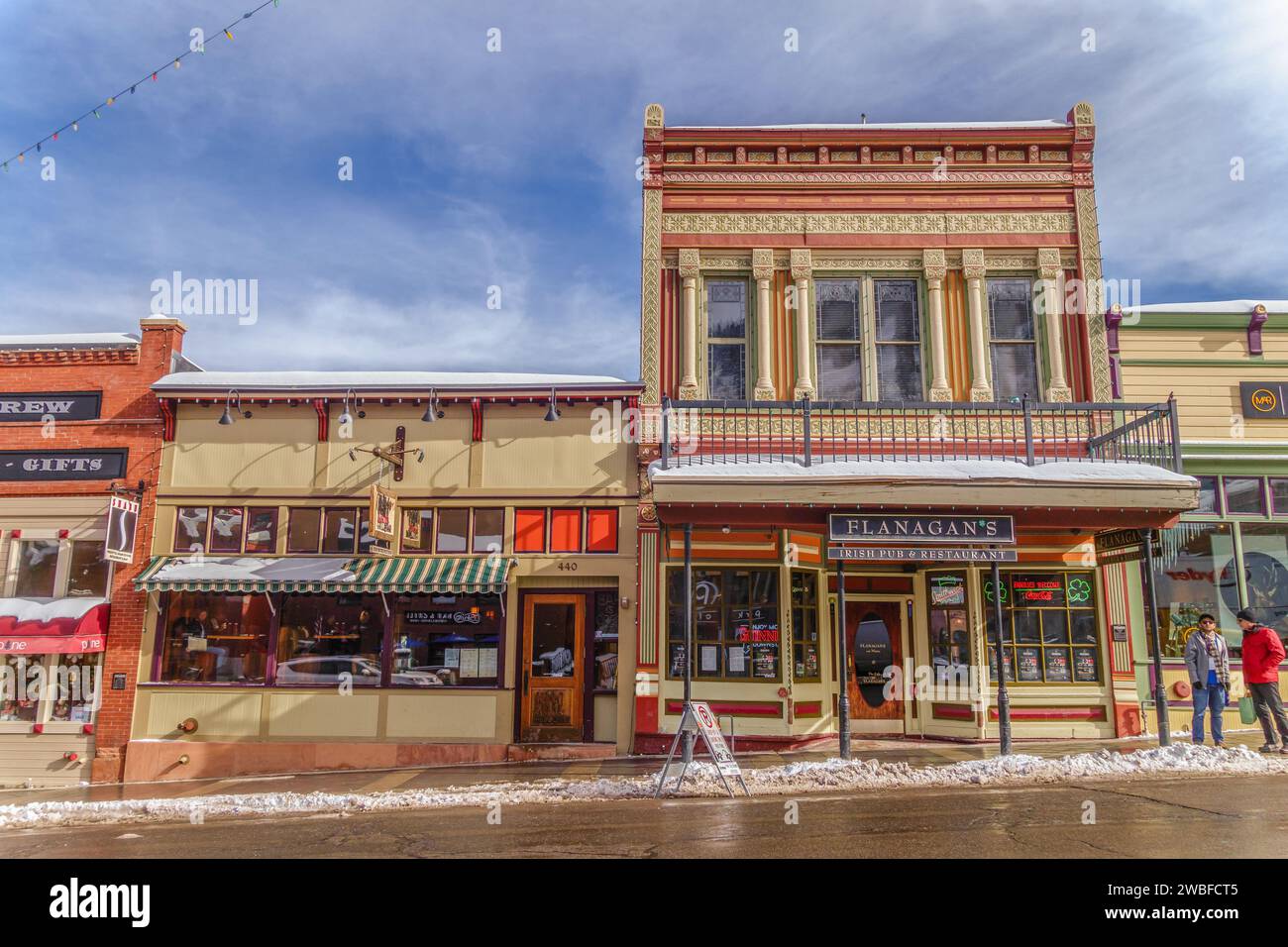 Park City, UT, USA, 21. Januar 2016: Hauptstraße während des Sundance Film Festivals. Stockfoto