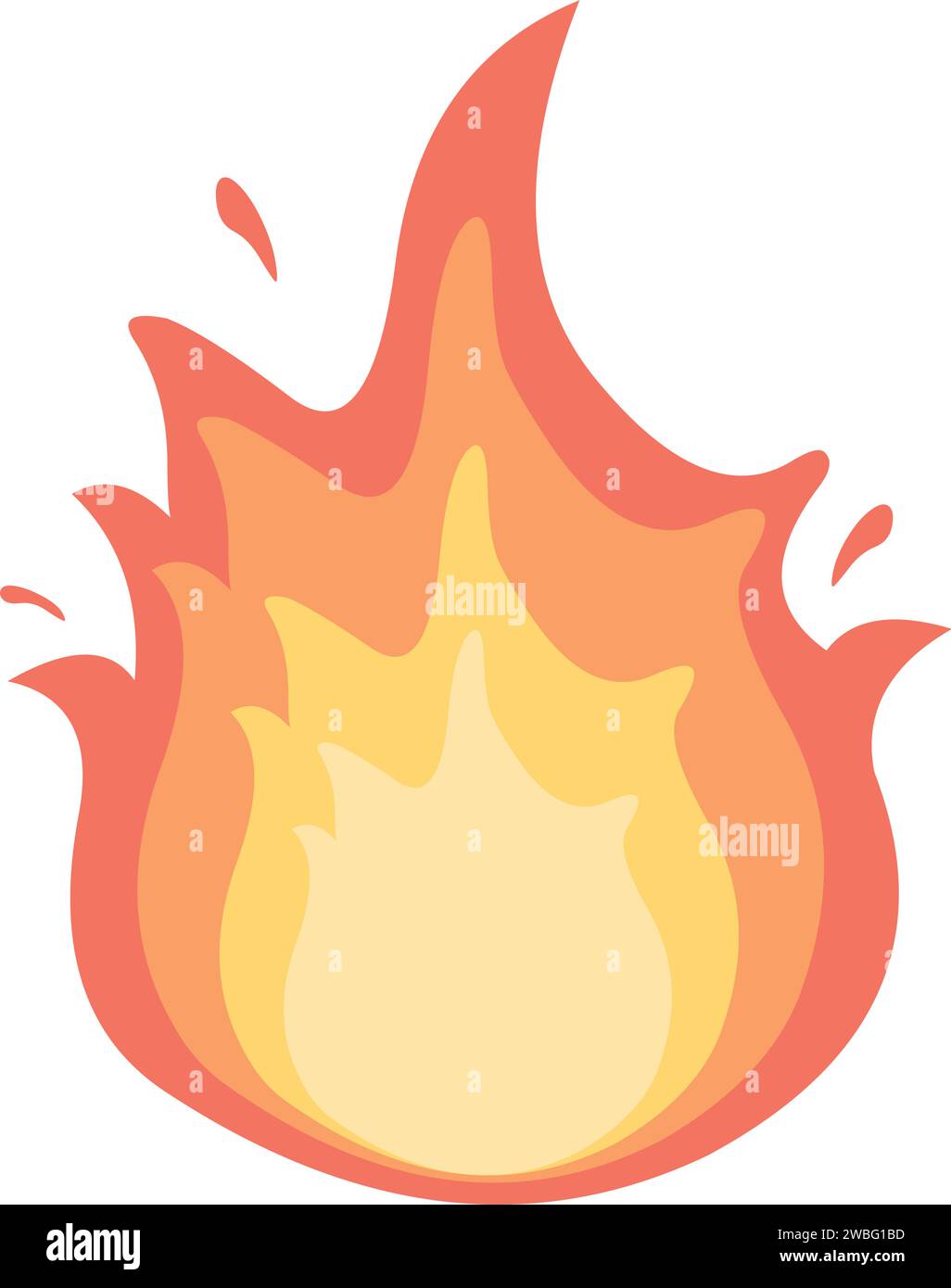 Vektor-Illustration von Feuerflammen-Cartoon Stock Vektor