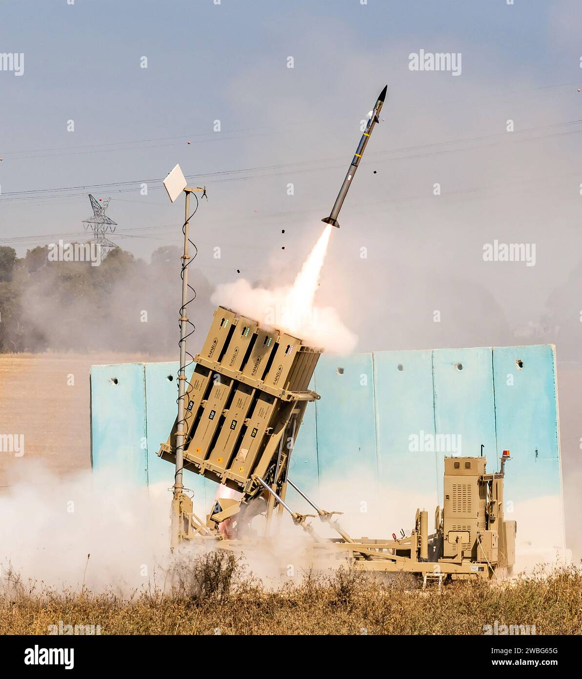 IRON DOME Israel Air Defense System fotografiert im Jahr 2021. Foto: IDF Stockfoto