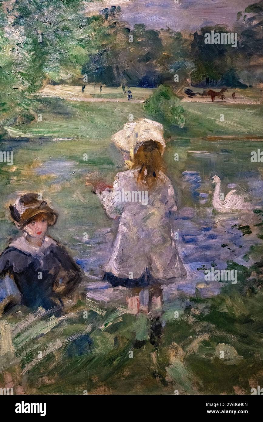 Gemälde „am Rande des Sees“ von Berthe Morisot aus dem Jahr 1883 Stockfoto