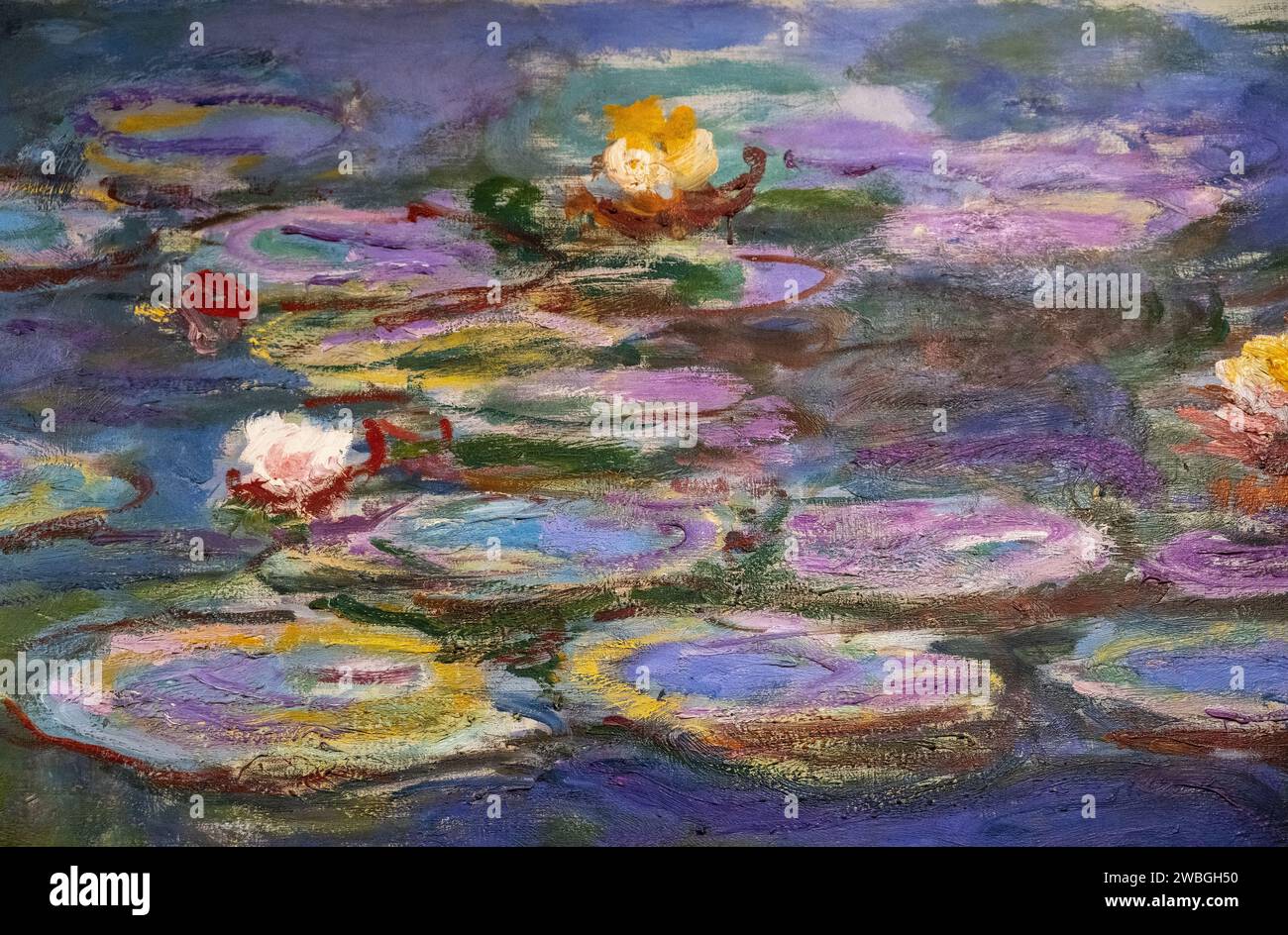 Gemälde 'Lilien' von Claude Monet aus dem Jahr 1914-1917 Stockfoto