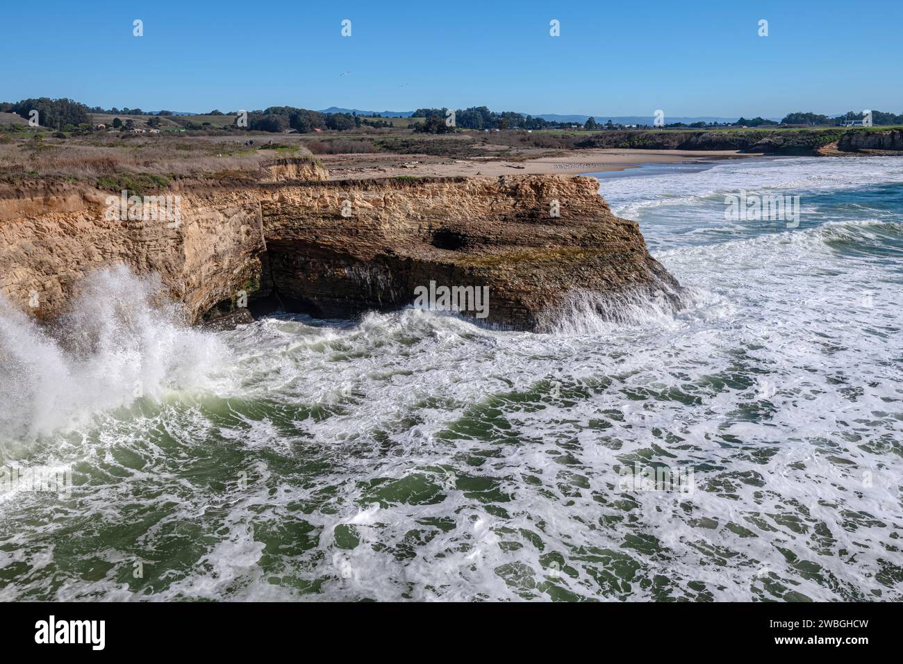 Wilder Ranch State Park Küste und Surf in der Nähe von Santa Cruz California. Stockfoto