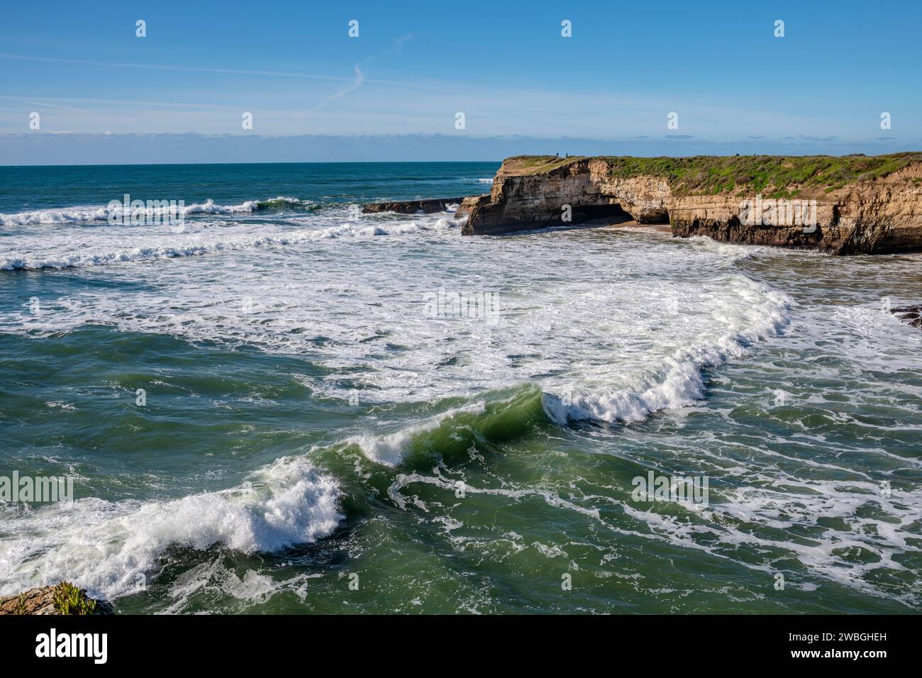 Wilder Ranch State Park Küste und Surf in der Nähe von Santa Cruz California. Stockfoto