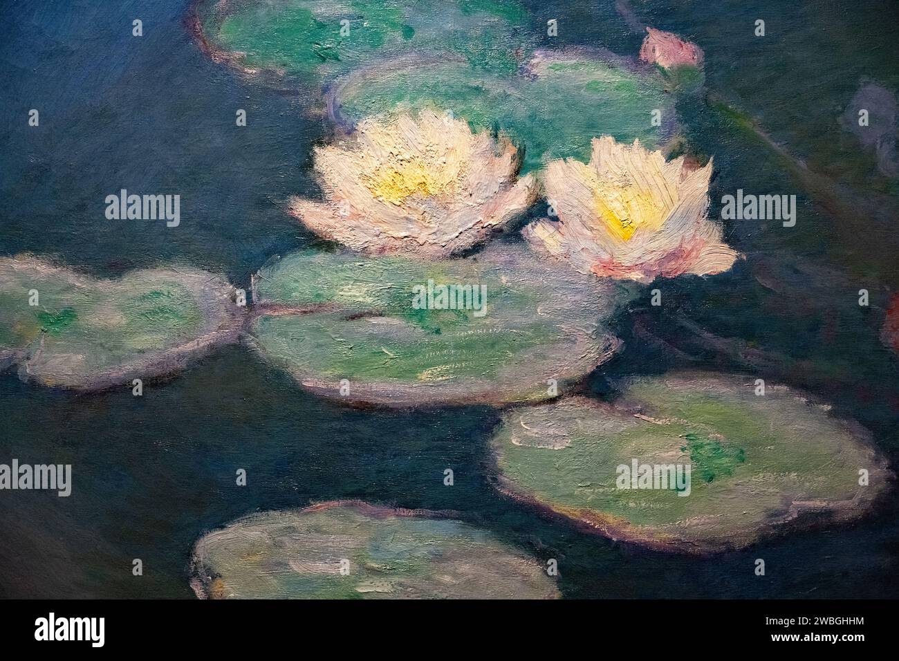 Gemälde 'Wasserlilien, Abendeffekt' von Claude Monet 1897 Stockfoto