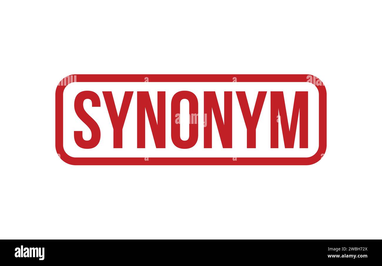 Synonym-Stempel. Synonym Rubber Grunge Stamp Seal Stock Vektor