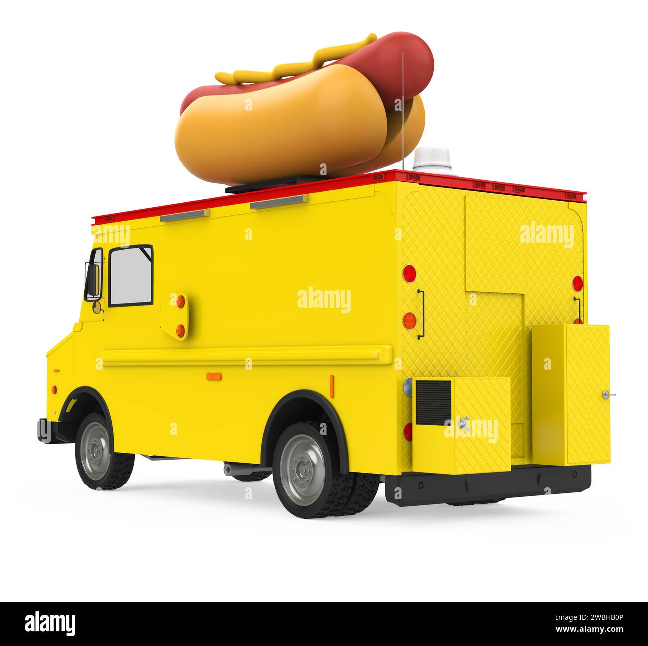Hot Dog Food Truck Isoliert Stockfoto