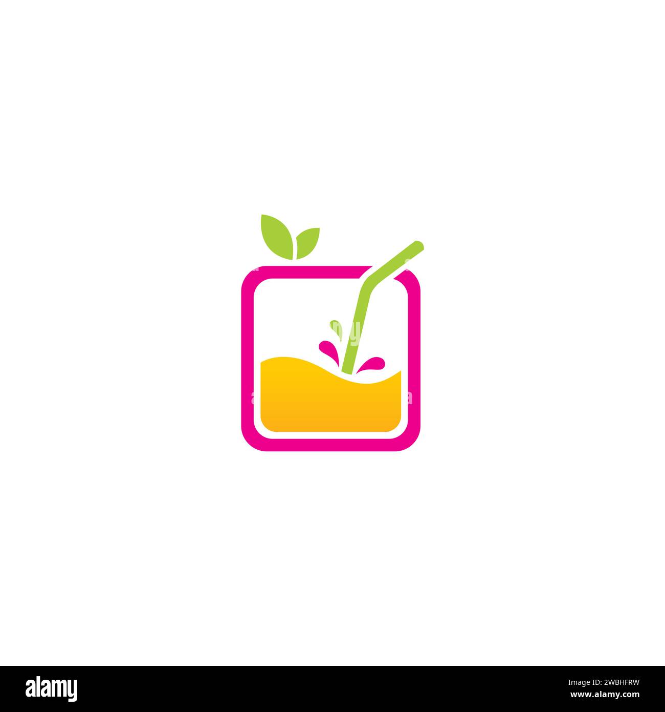 Frisches Design mit Ice Juice Logo. Eissaft-Symbol-Vektor-Illustration Stock Vektor