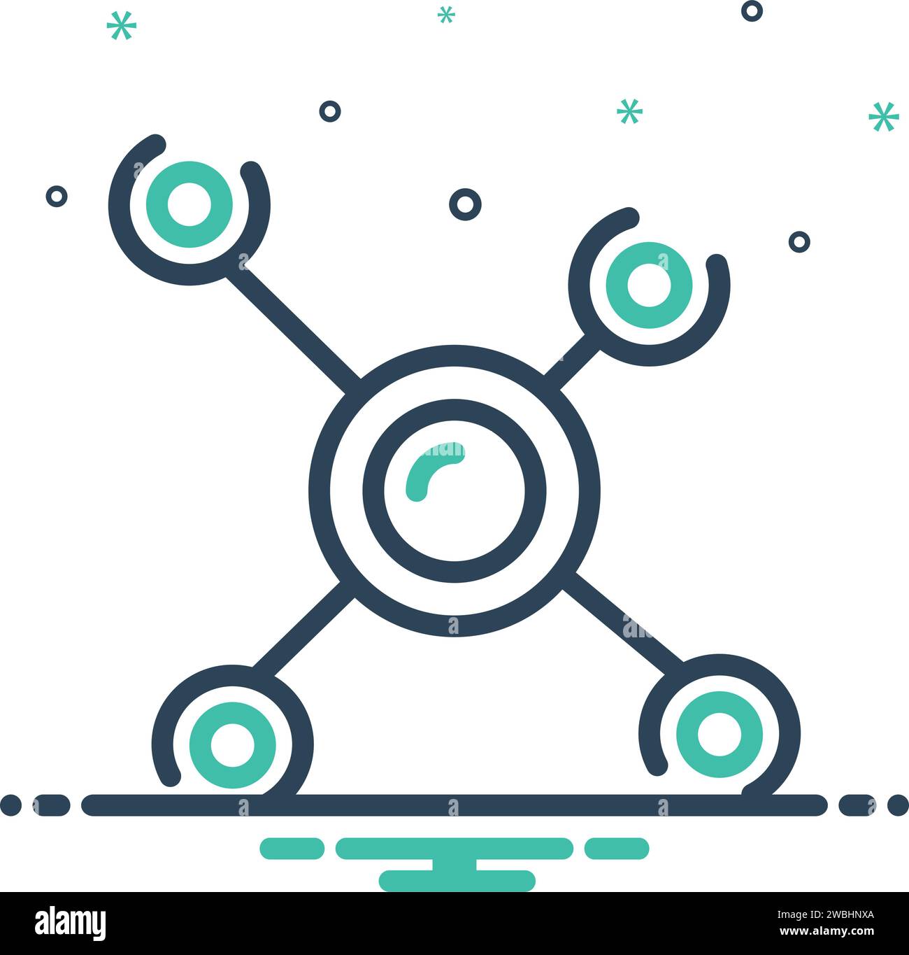 Symbol für Verbindung, Beziehung Stock Vektor