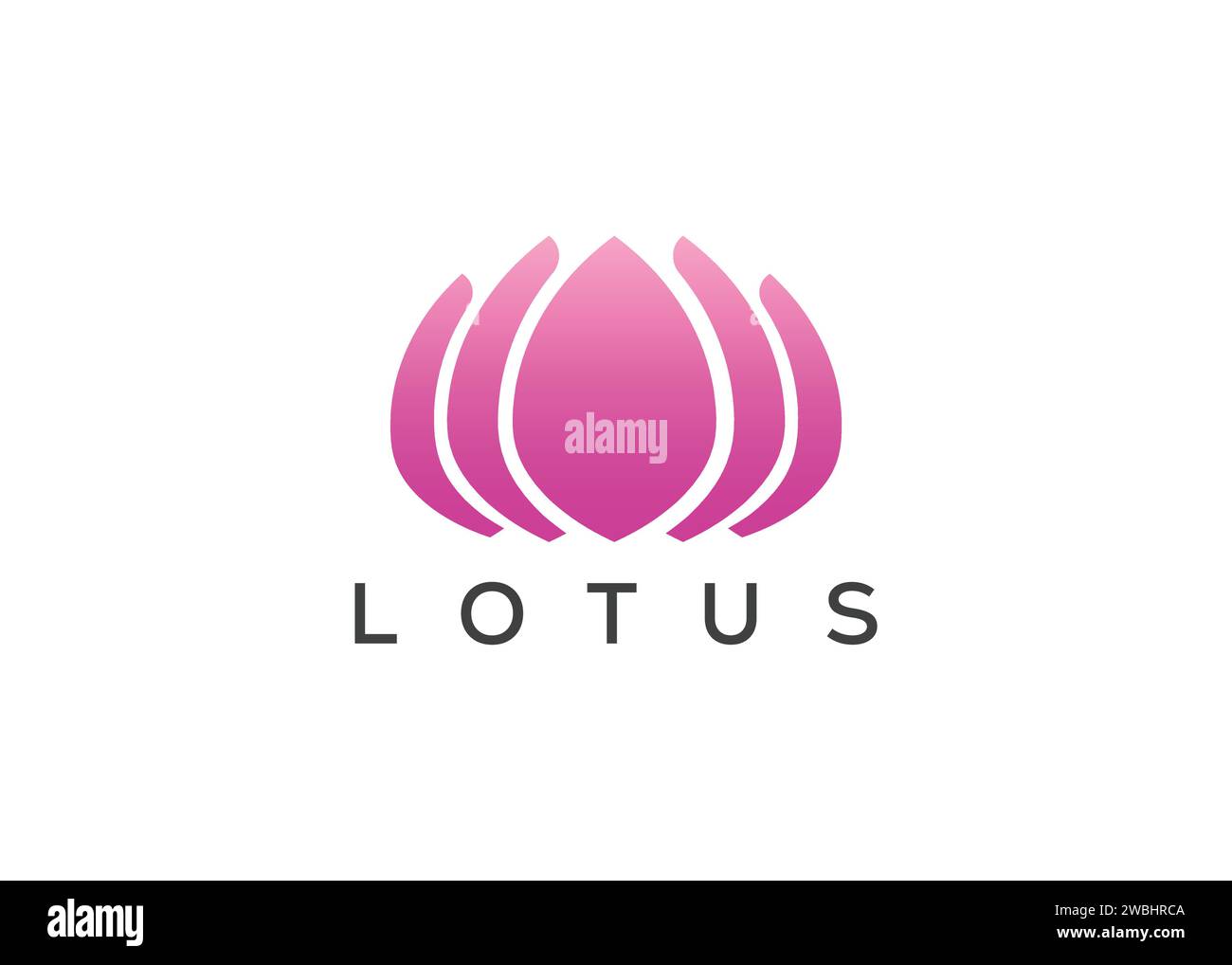 Lotusblumen-Vektor-Logo Stock Vektor