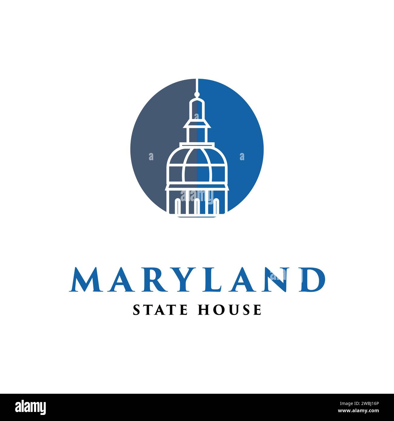 Maryland State House Icon Logo Design Vorlage Stock Vektor