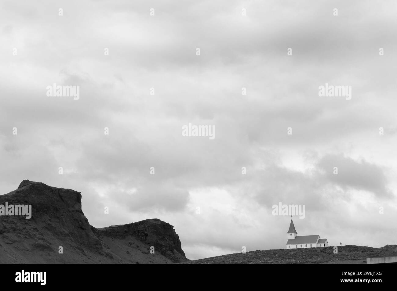 Vik, Gemeinde Mýrdalshreppur, Region Süd, Wahlkreis Süd, Island Stockfoto