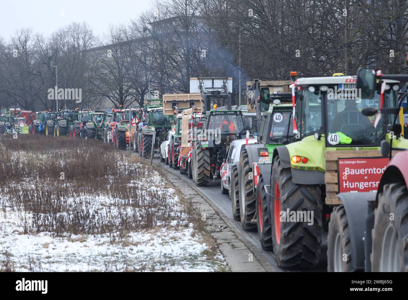 Niedersachsen, Bauernproteste in Hannover, Großdemonstration in der Landeshauptstadt , Trecker
