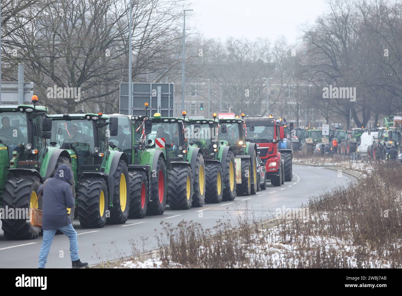 Niedersachsen, Bauernproteste in Hannover, Großdemonstration in der Landeshauptstadt , Trecker