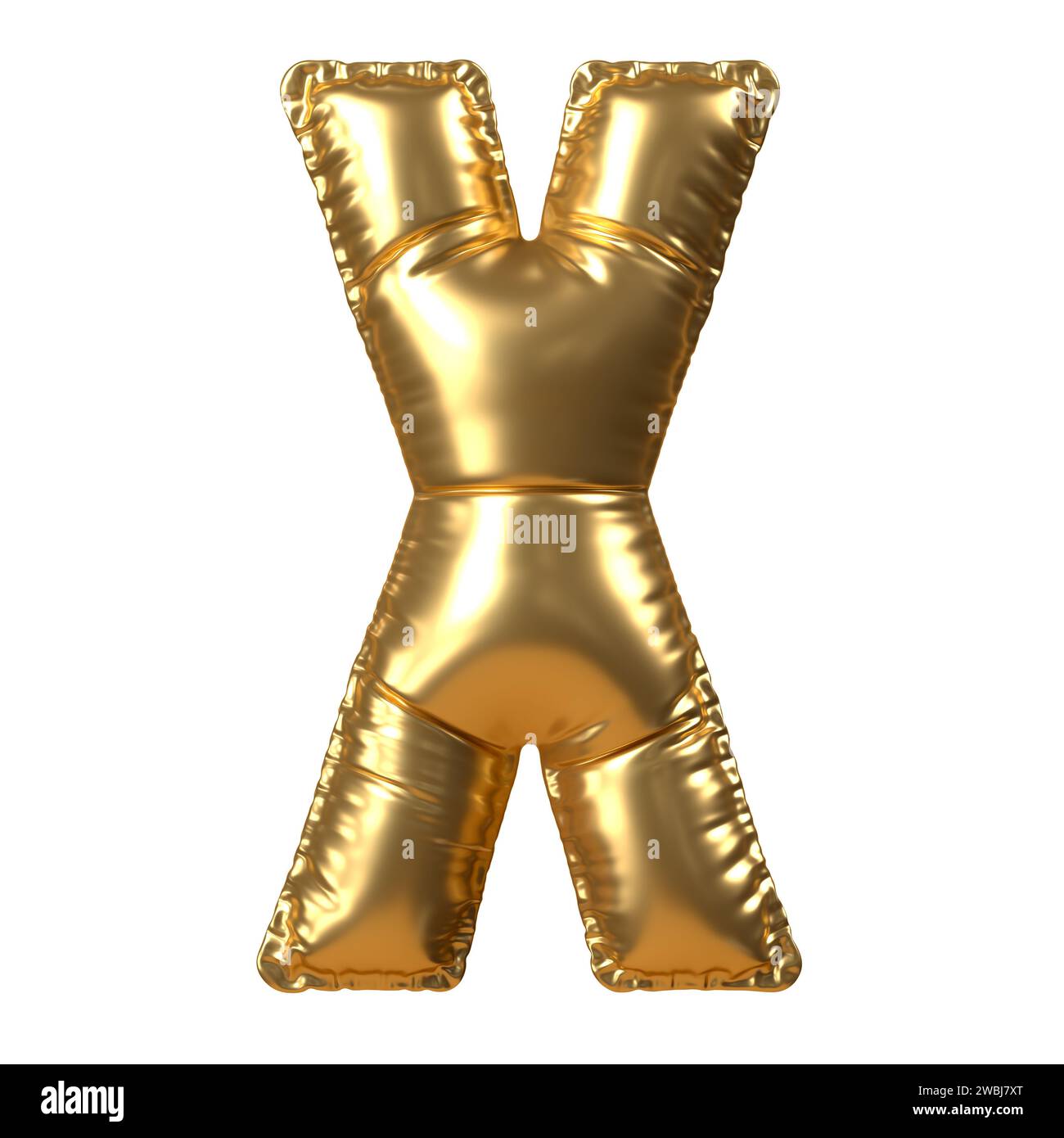 Goldener Ballonbuchstabe X Stockfoto