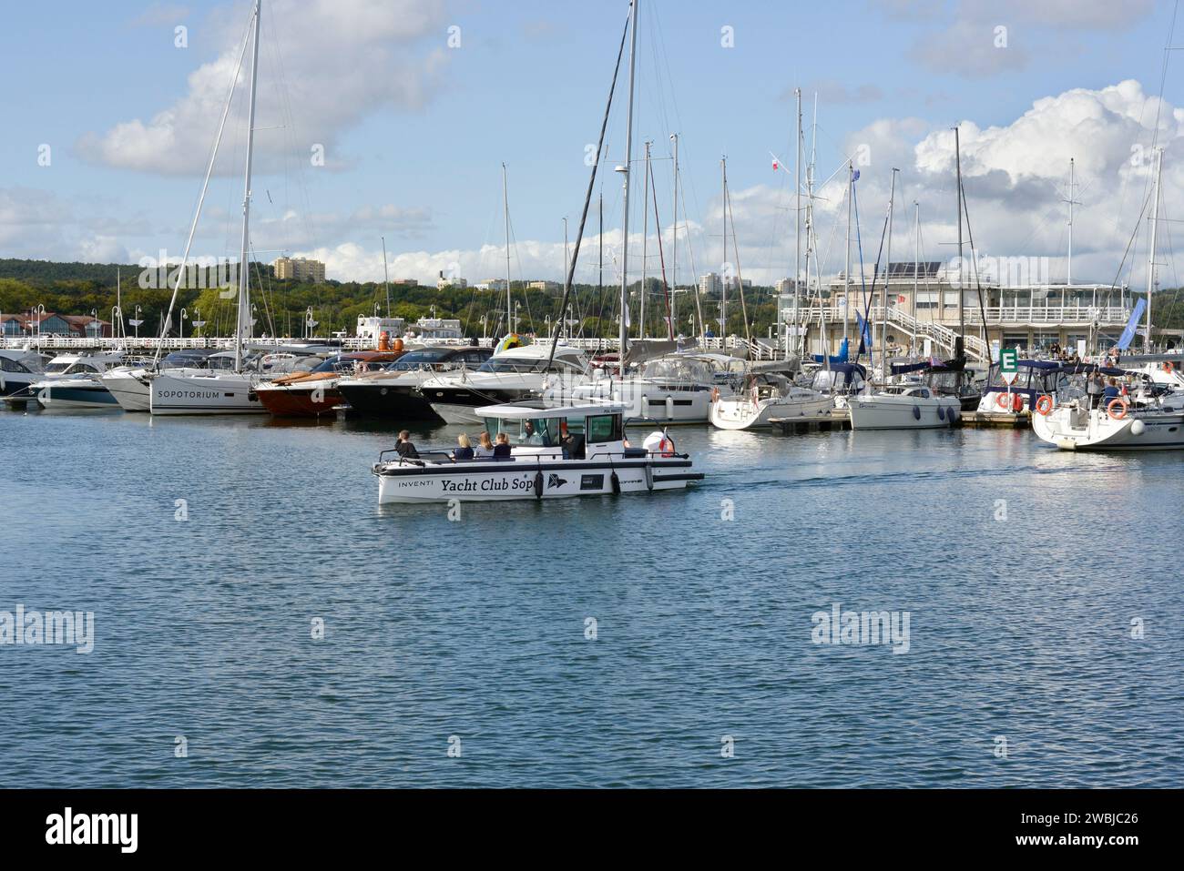 Yachten und Boote im Sopot Yachtclub und Yachthafen, Sopot, Polen, Europa, EU Stockfoto