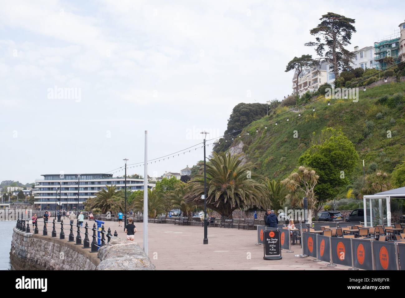Blick auf den Yachthafen in Torquay, Torbay in Devon, Großbritannien Stockfoto